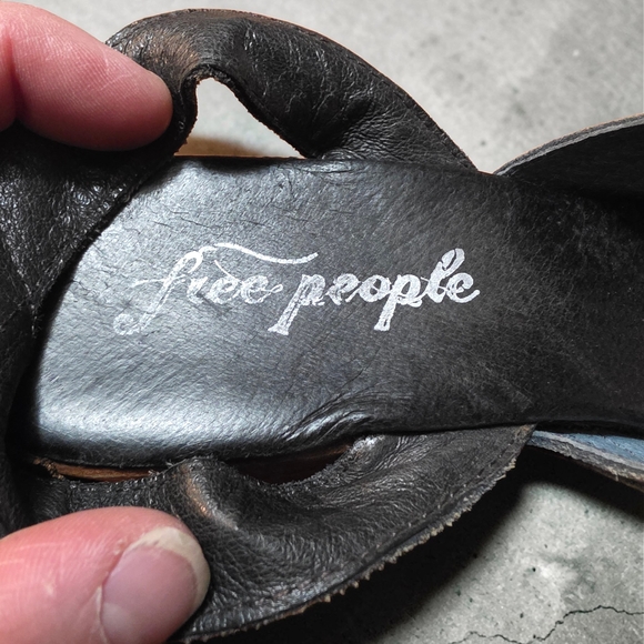 Free People Orion Blue Leather Platform Sandals - Picture 5 of 6